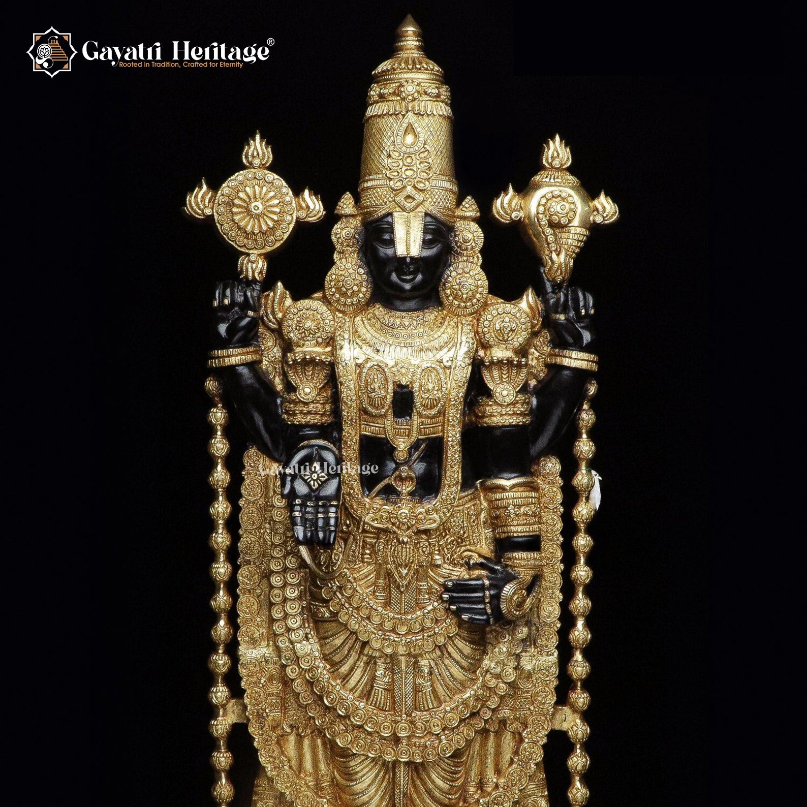 Brass Tirupati Balaji Idol – Divine Spiritual Décor | Gayatri Heritage