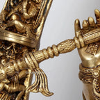 Brass Radha Krishna with Arch – Divine Love Idol | Gayatri Heritage