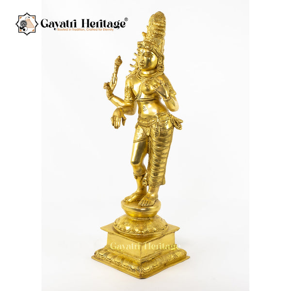 Brass Standing Ardhanarishwar Statue – Divine Unity in Art | Gayatri Heritage