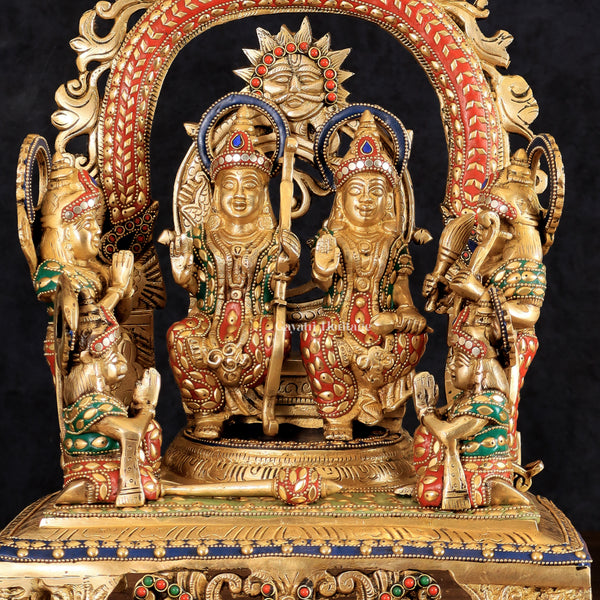 Brass Ram Panchayat / Ram Parivar – Devotional Family Statue | Gayatri Heritage