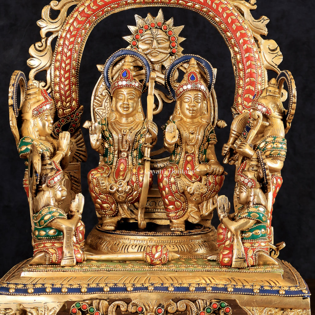 Brass Ram Panchayat / Ram Parivar – Devotional Family Statue | Gayatri Heritage