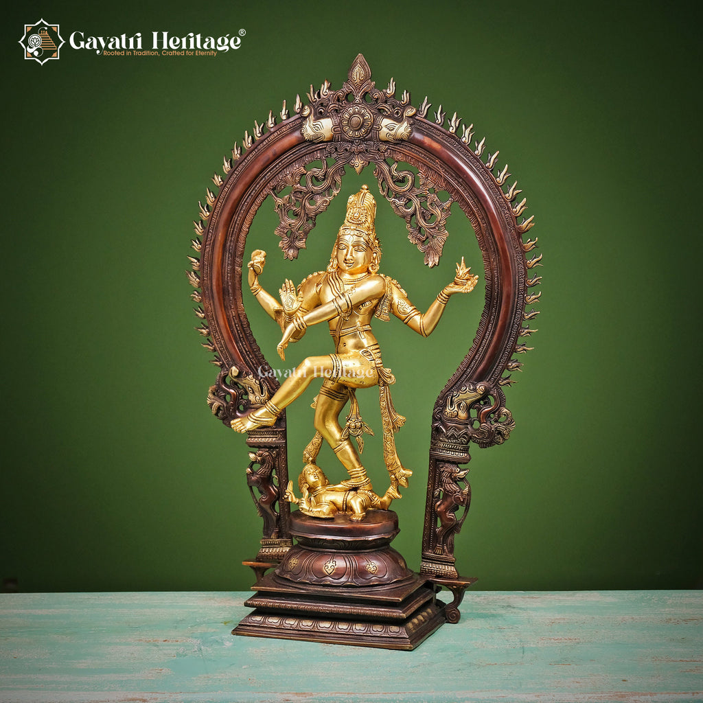 Brass Nataraja Statue – Shiva's Divine Dance | Gayatri Heritage