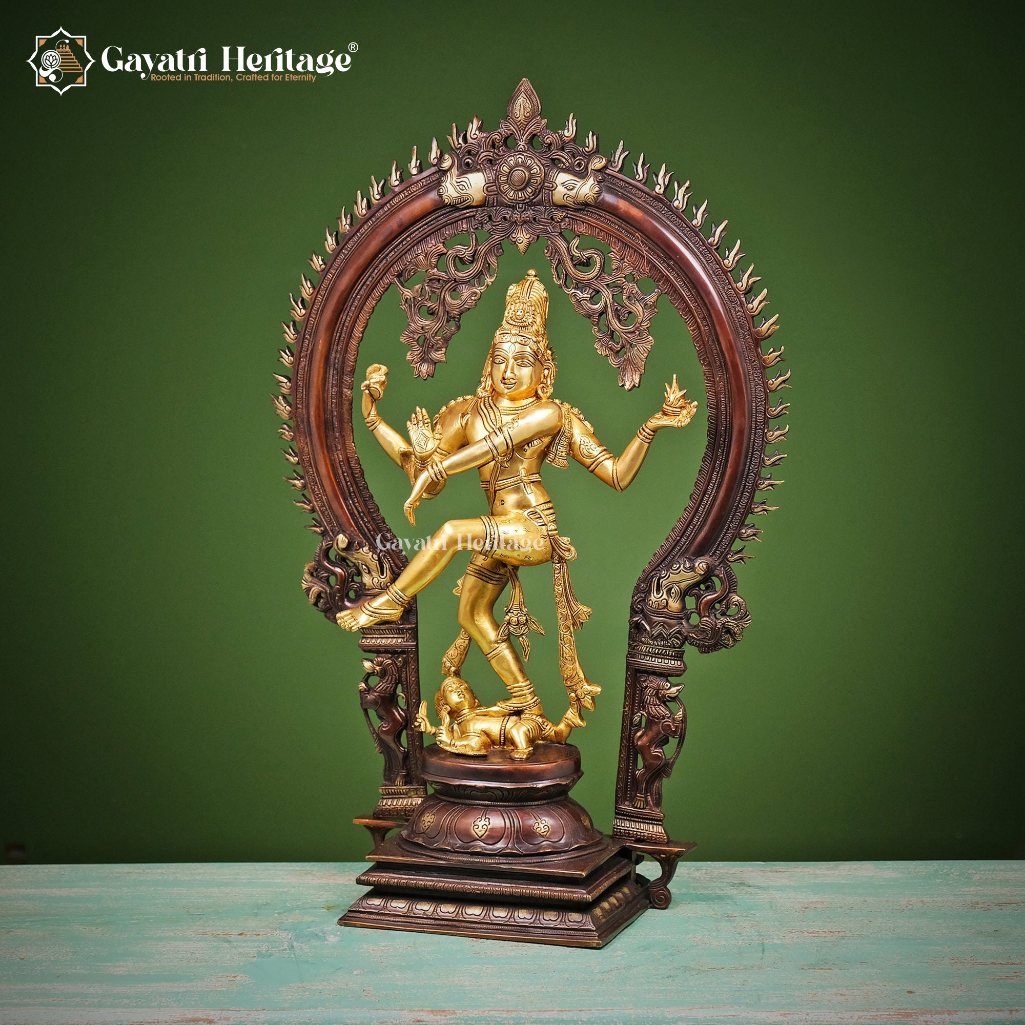 Brass Nataraja Statue – Shiva's Divine Dance | Gayatri Heritage