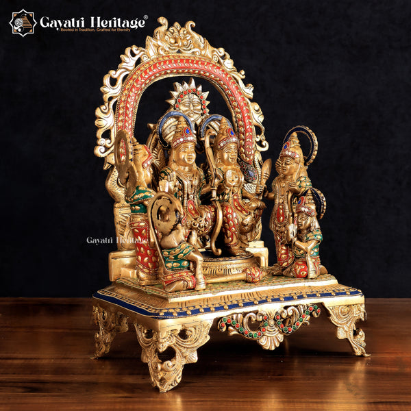 Brass Ram Panchayat / Ram Parivar – Devotional Family Statue | Gayatri Heritage