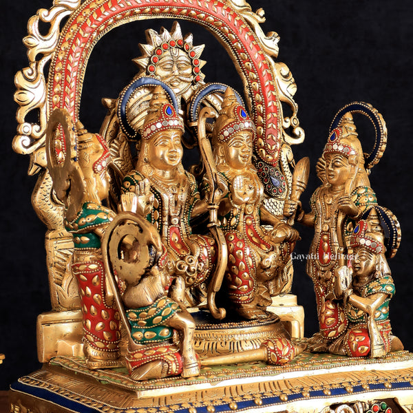 Brass Ram Panchayat / Ram Parivar – Devotional Family Statue | Gayatri Heritage