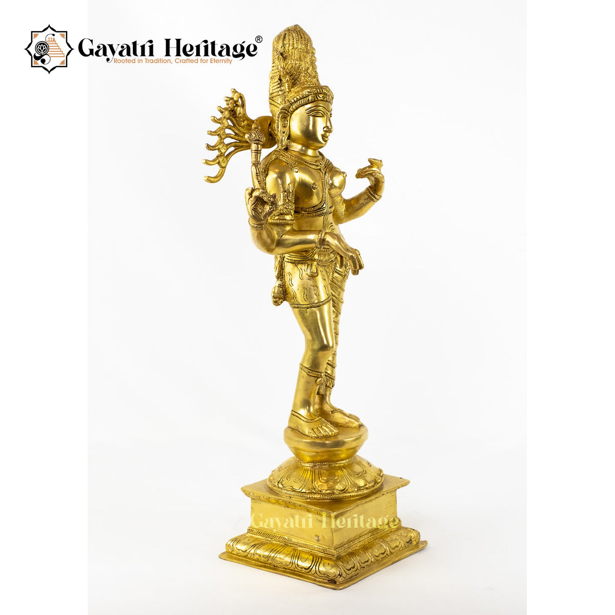 Brass Standing Ardhanarishwar Statue – Divine Unity in Art | Gayatri Heritage