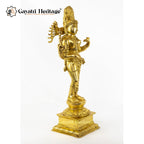 Brass Standing Ardhanarishwar Statue – Divine Unity in Art | Gayatri Heritage
