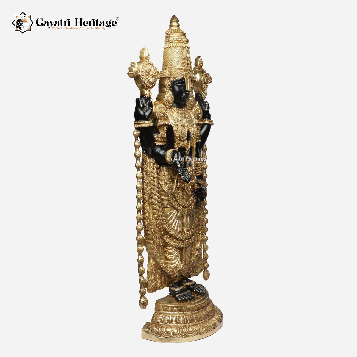 Brass Tirupati Balaji Idol – Divine Spiritual Décor | Gayatri Heritage