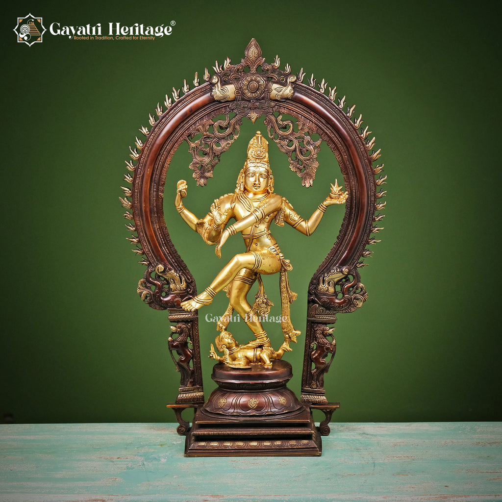 Brass Nataraja Statue – Shiva's Divine Dance | Gayatri Heritage