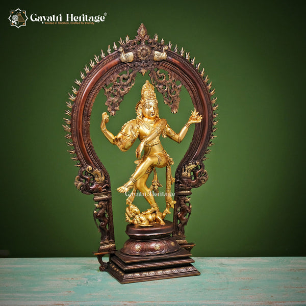 Brass Nataraja Statue – Shiva's Divine Dance | Gayatri Heritage