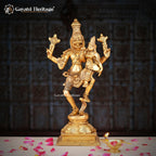 Brass Narasimha Statue with Lakshmi – Divine Protector | Gayatri Heritage