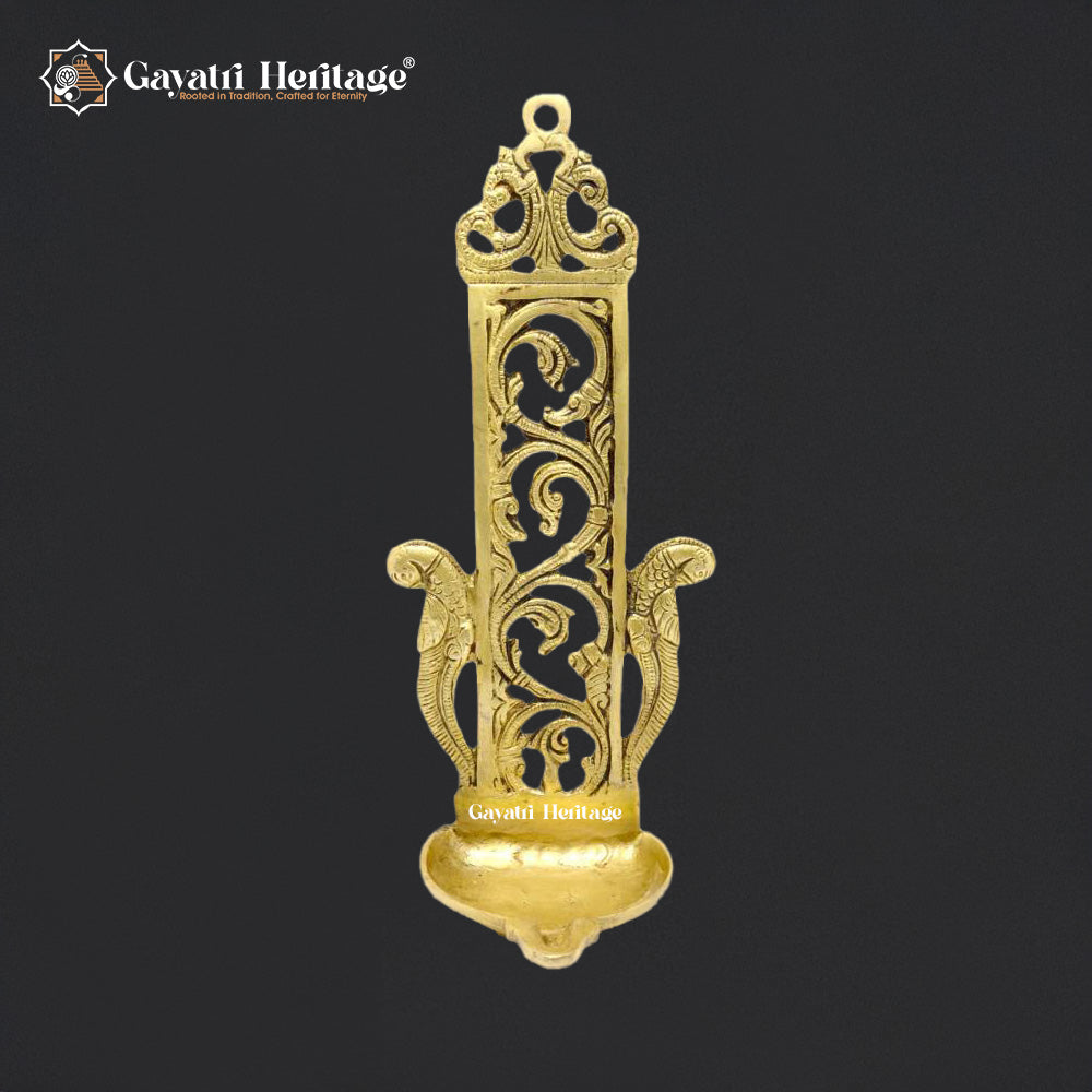 Brass Wall Decor Diya – Divine Light for Your Home | Gayatri Heritage