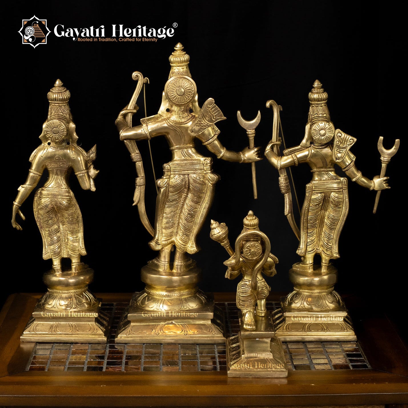 Brass Shri Ram Darbar Set – Majestic Divine Court | Gayatri Heritage