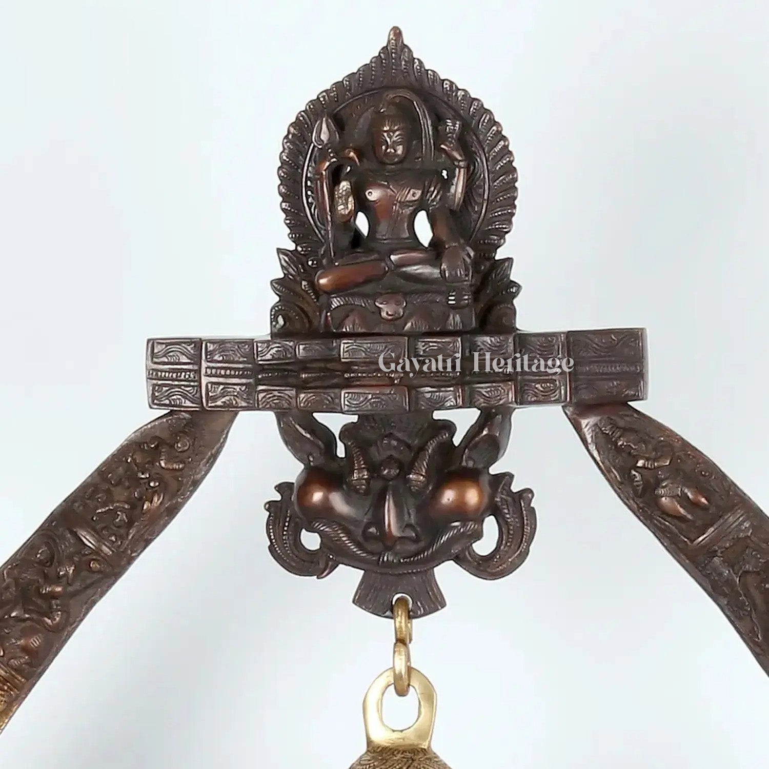 Brass Radha Krishna with Arch – Divine Love Idol | Gayatri Heritage
