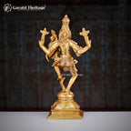 Brass Narasimha Statue with Lakshmi – Divine Protector | Gayatri Heritage