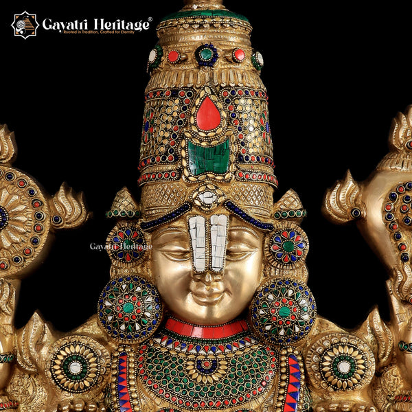 Brass Wall Decor Lord Venkateshwara Statue/ Tirupati Balaji – Divine Aura in Your Home | Gayatri Heritage