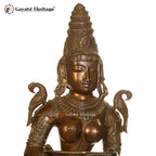 Brass Large Size Deep Lady Figurine – Elegant Traditional Decor