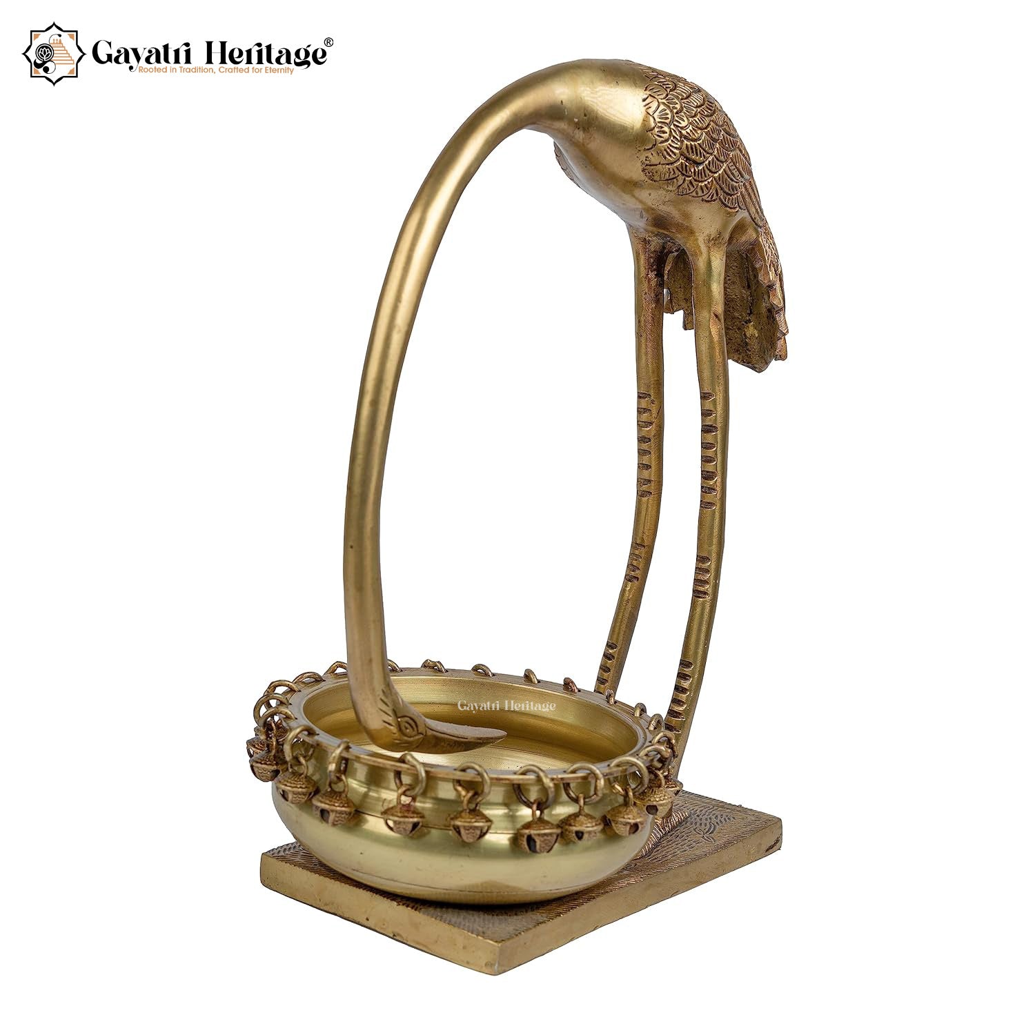 Brass Swan with Urli – Elegant Décor Bowl | Gayatri Heritage