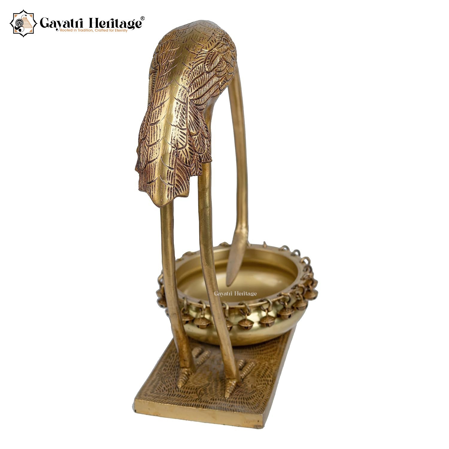 Brass Swan with Urli – Elegant Décor Bowl | Gayatri Heritage