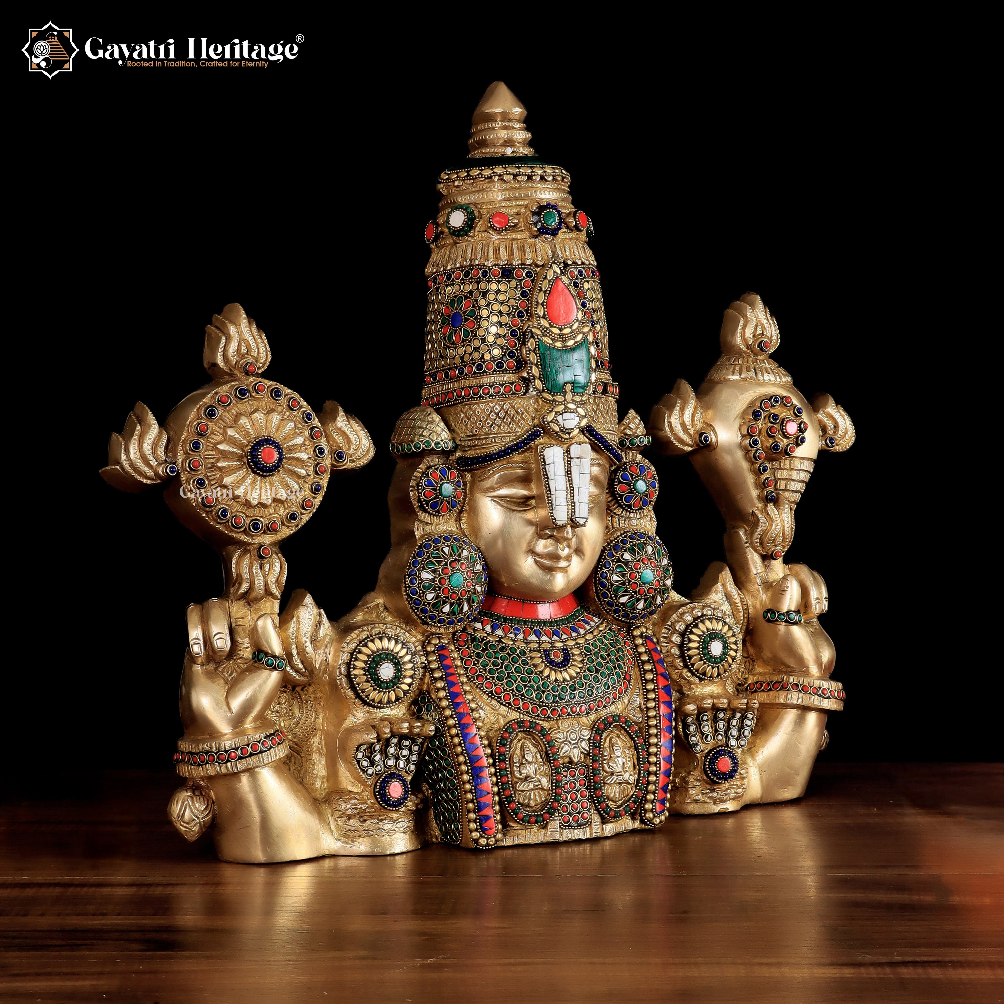 Brass Wall Decor Lord Venkateshwara Statue/ Tirupati Balaji – Divine Aura in Your Home | Gayatri Heritage