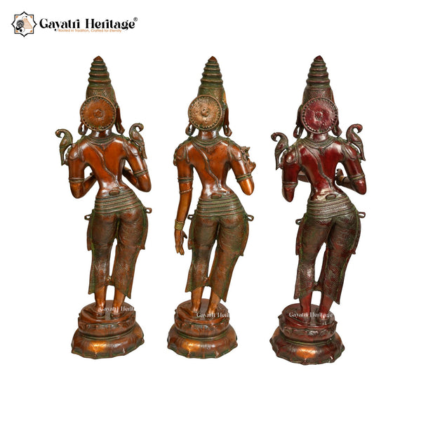 Brass Welcome Lady – Elegant Home Decor Statue | Gayatri Heritage