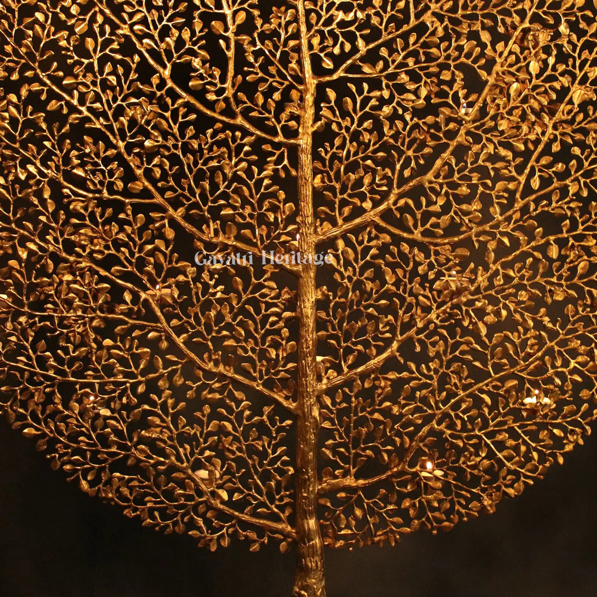 Brass Large Size Tree with Candle Holders – Majestic Home Decor | Gayatri Heritage