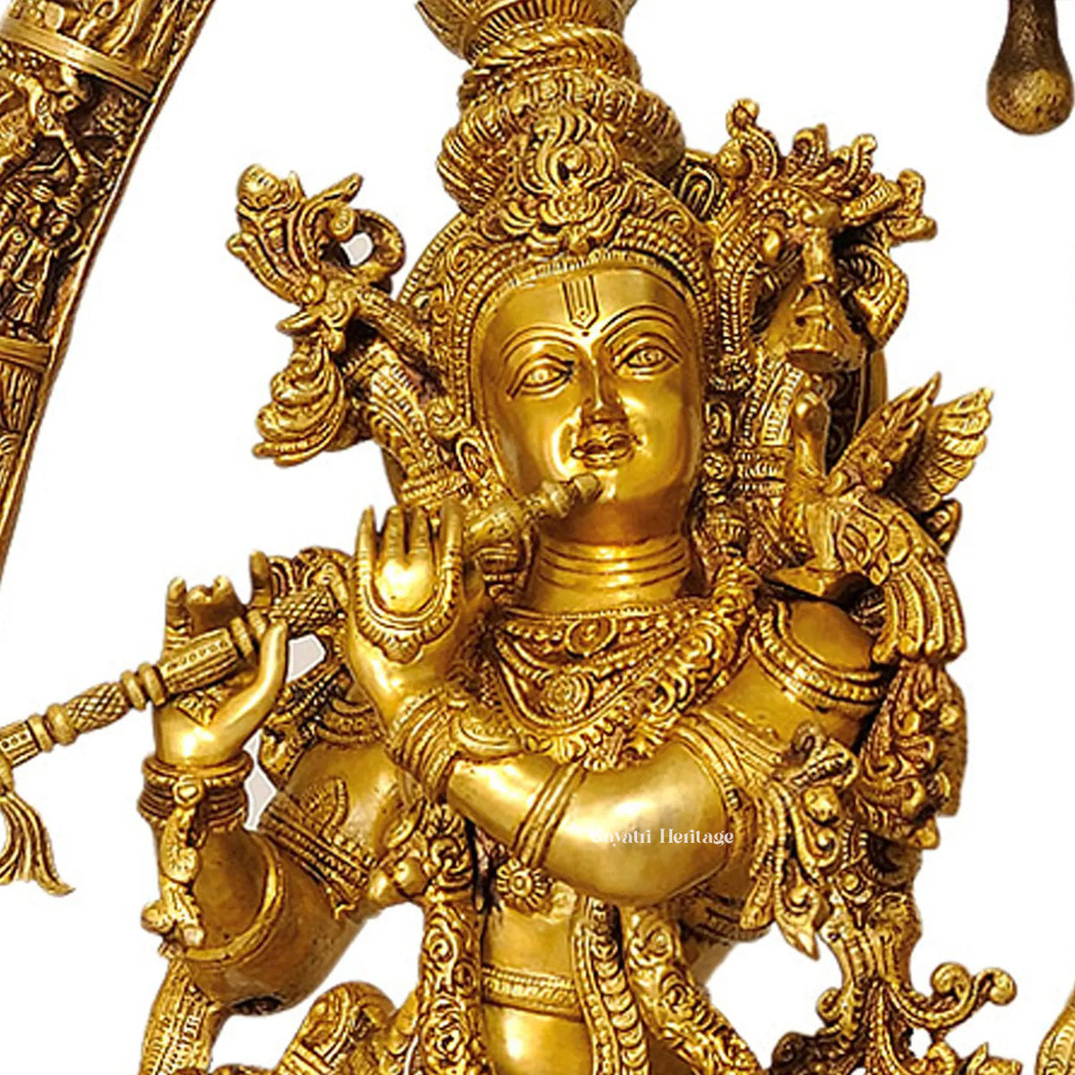 Brass Radha Krishna with Arch – Divine Décor | Gayatri Heritage
