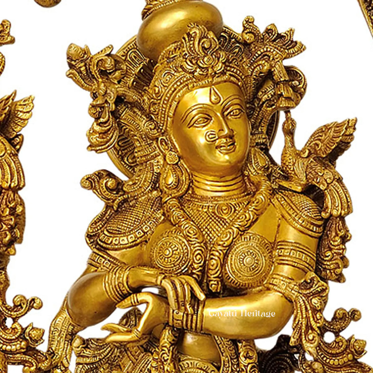 Brass Radha Krishna with Arch – Divine Décor | Gayatri Heritage