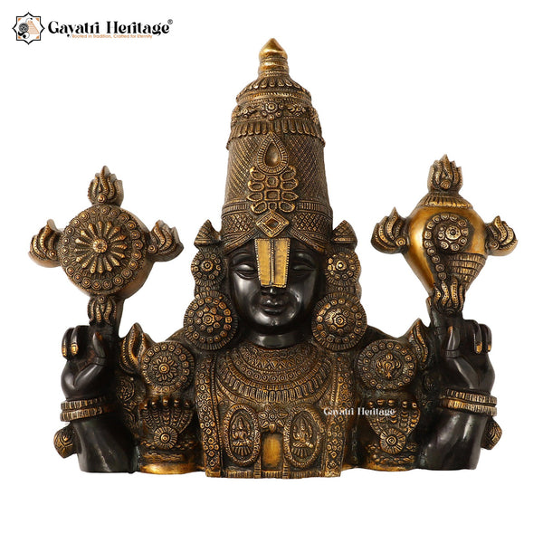 Brass Wall Decor Lord Venkateshwara Statue/ Tirupati Balaji – Sacred Elegance | Gayatri Heritage