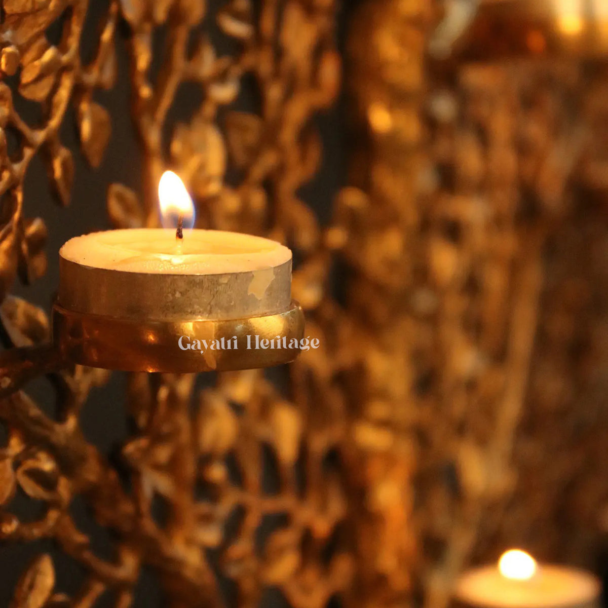 Brass Large Size Tree with Candle Holders – Majestic Home Decor | Gayatri Heritage