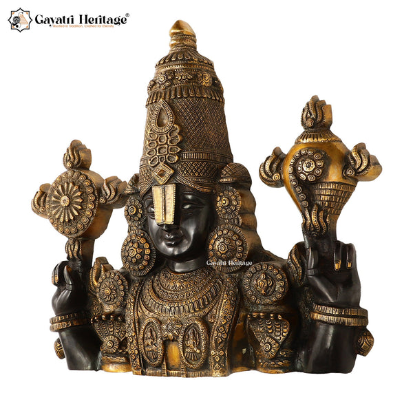 Brass Wall Decor Lord Venkateshwara Statue/ Tirupati Balaji – Sacred Elegance | Gayatri Heritage