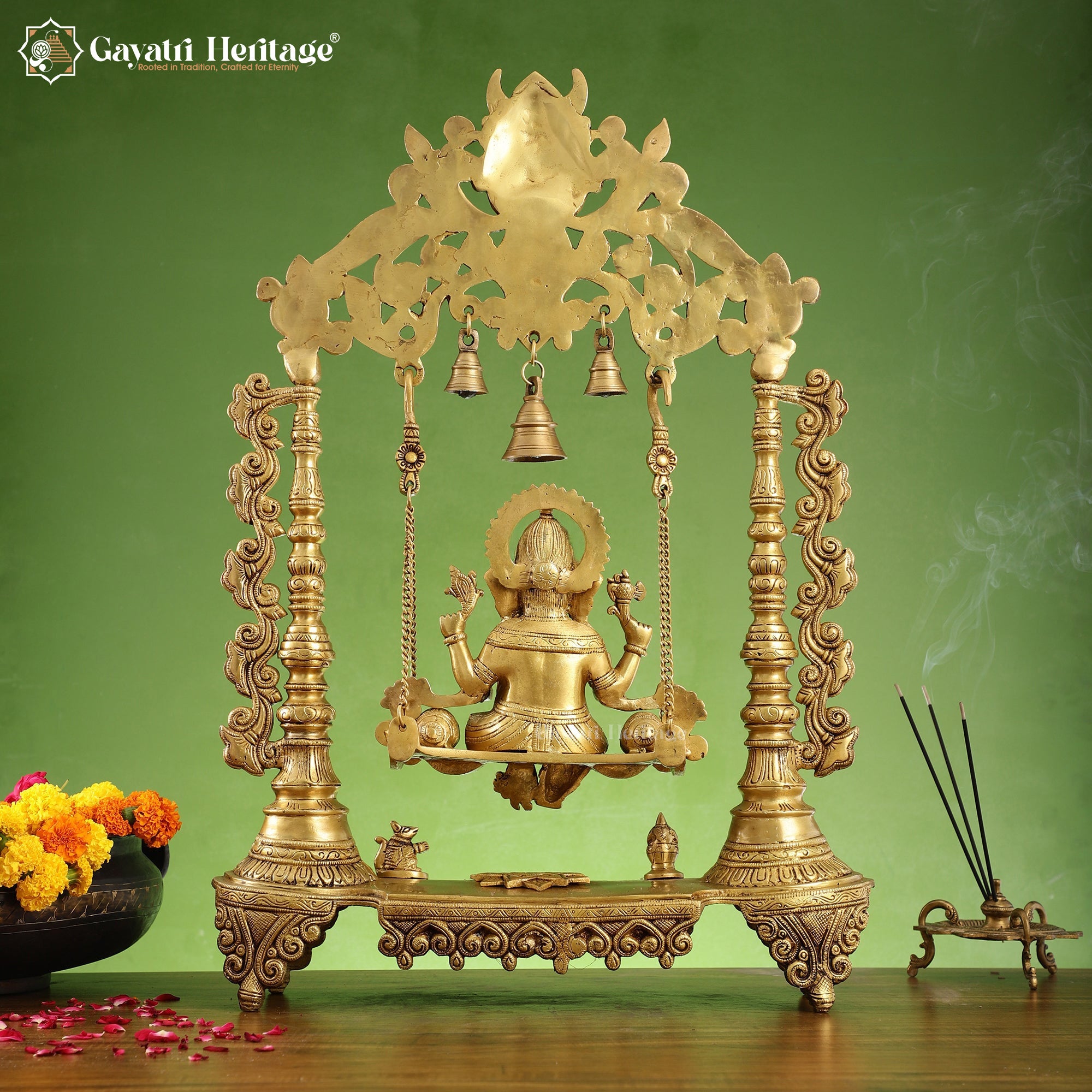Brass Vinayagar Jhula – Divine Swing for Home Decor | Gayatri Heritage
