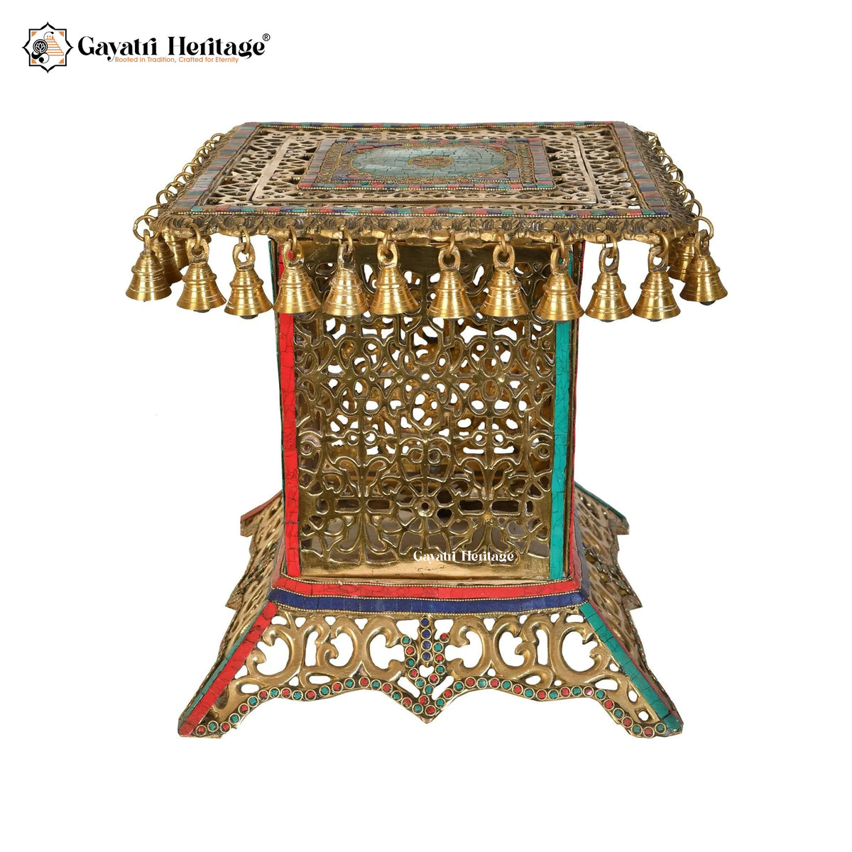 Brass Stool – Elegant Home Décor Accent | Gayatri Heritage