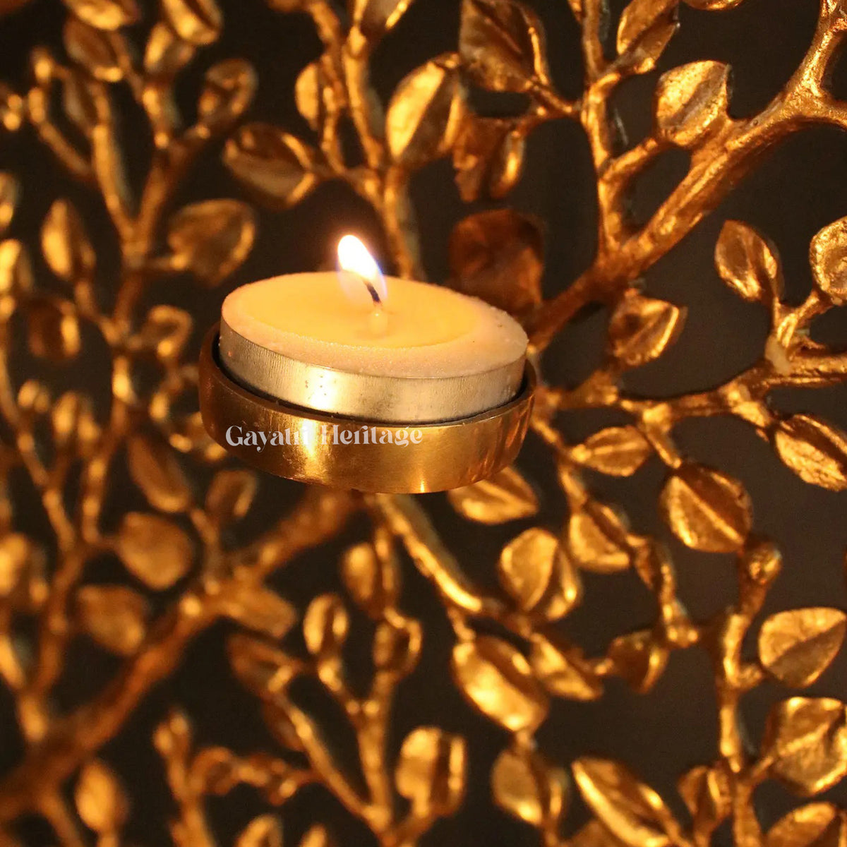 Brass Large Size Tree with Candle Holders – Majestic Home Decor | Gayatri Heritage