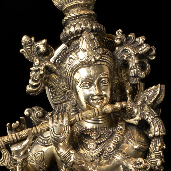 Brass Radha Krishna Statue – Iconic Spiritual Representation | Gayatri Heritage