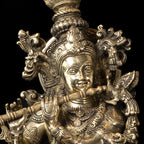 Brass Radha Krishna Statue – Iconic Spiritual Representation | Gayatri Heritage