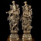 Brass Radha Krishna Statue – Iconic Spiritual Representation | Gayatri Heritage