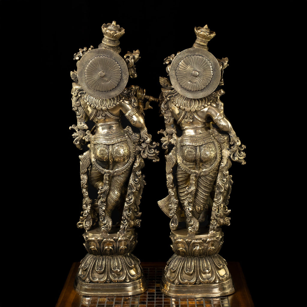Brass Radha Krishna Statue – Iconic Spiritual Representation | Gayatri Heritage