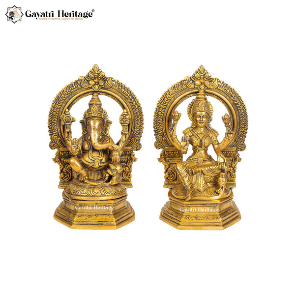 Brass Ganesh Laxmi Statue – Auspicious Blessings for Your Home | Gayatri Heritage