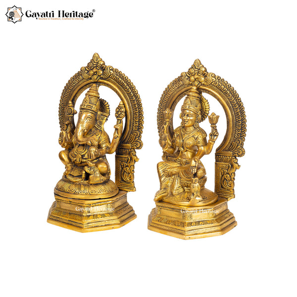 Brass Ganesh Laxmi Statue – Auspicious Blessings for Your Home | Gayatri Heritage