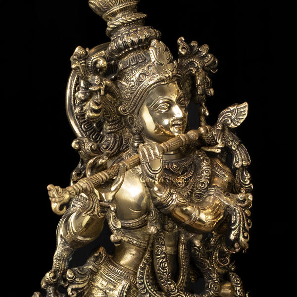 Brass Radha Krishna Statue – Iconic Spiritual Representation | Gayatri Heritage