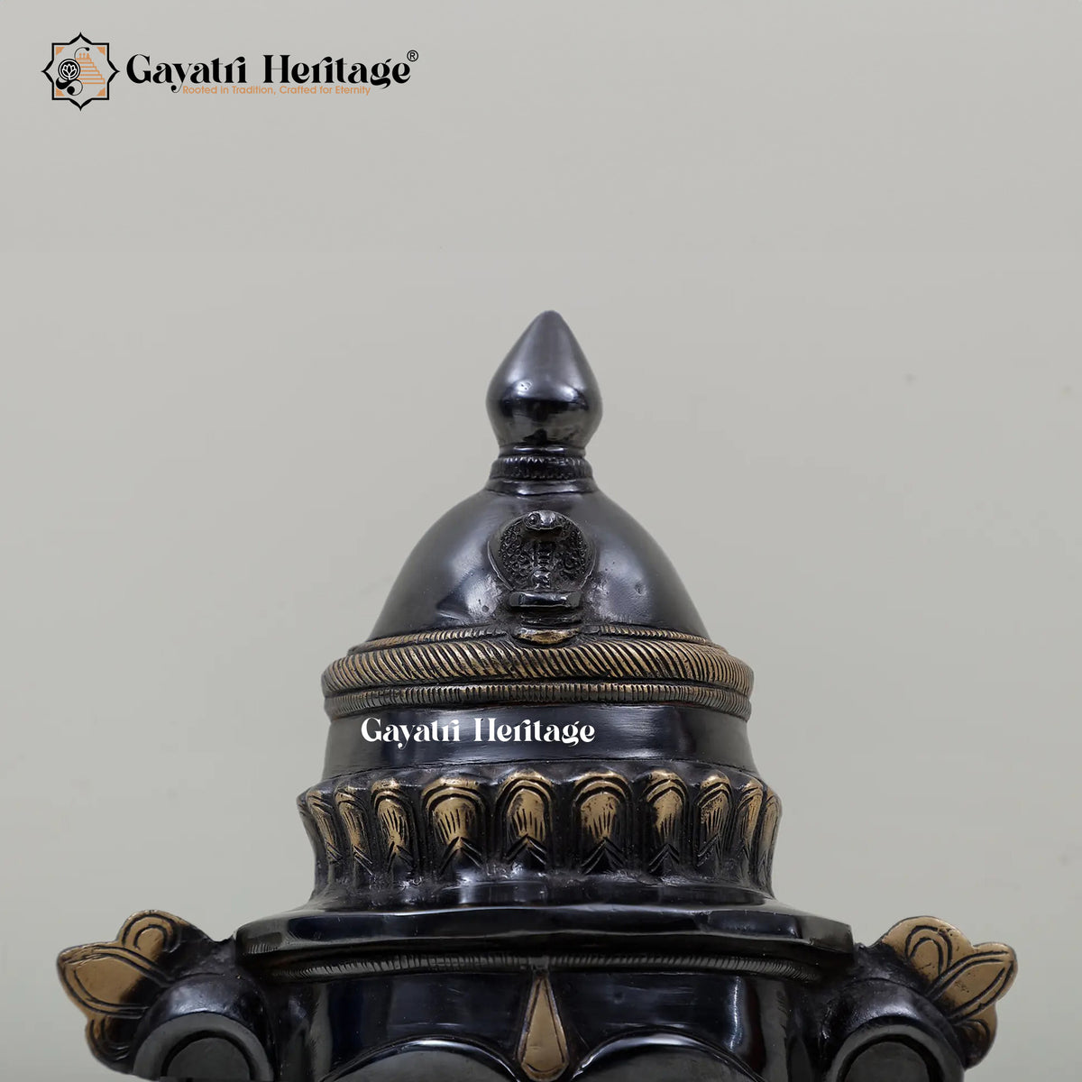 Brass Shiva Parvati Head – Sacred Devotional Sculpture | Gayatri Heritage