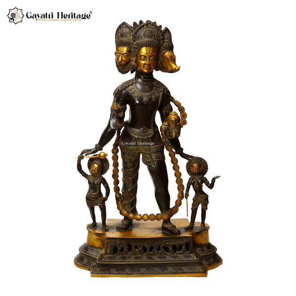 Brass Vishnu Vaikuntha Statue – Divine Hindu Idol | Gayatri Heritage