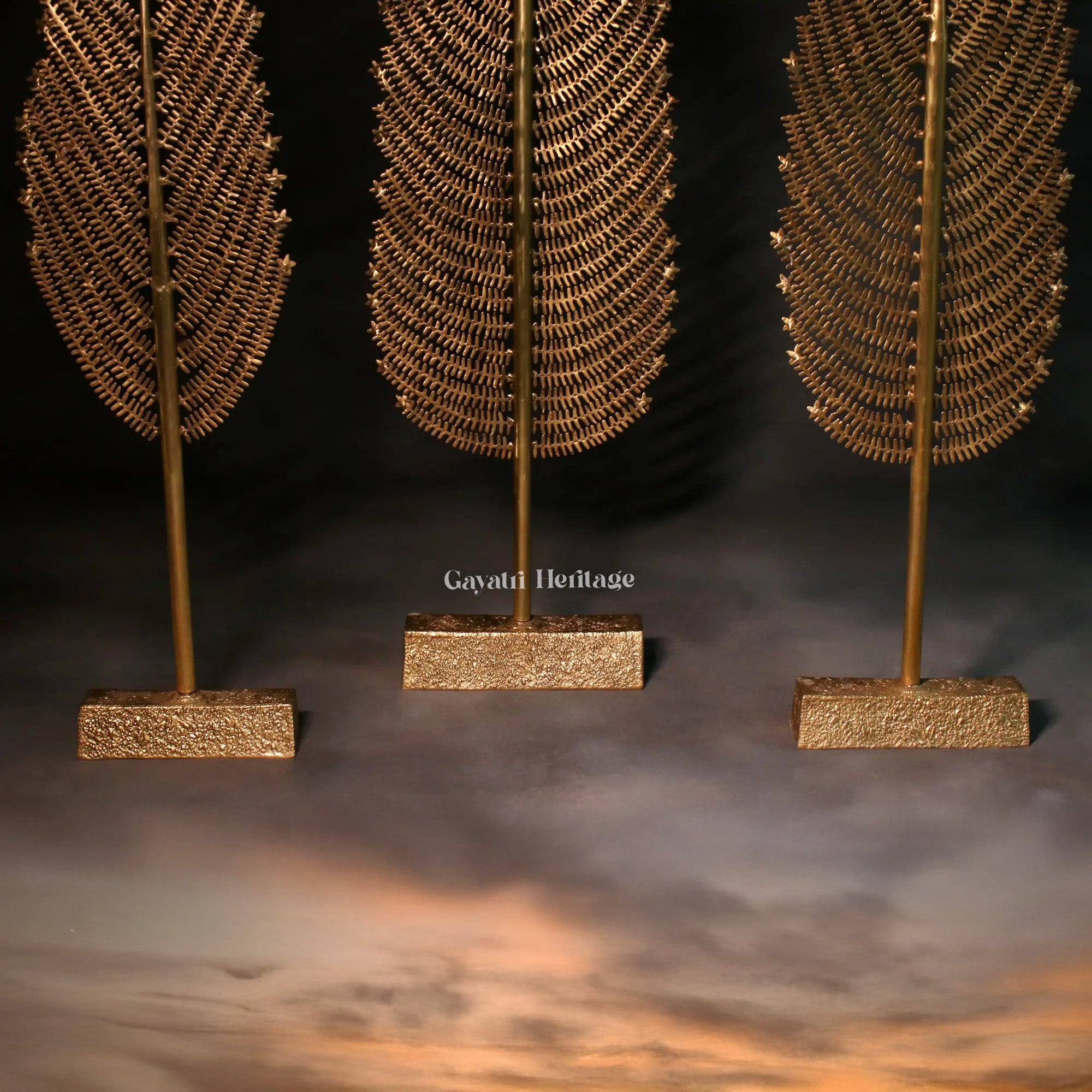 Brass Christmas Tree with Candle Holders – Festive Home Decor