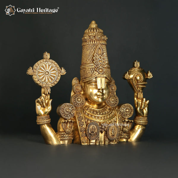 Brass Wall Decor – Lord Venkateshwara Statue | Gayatri Heritage