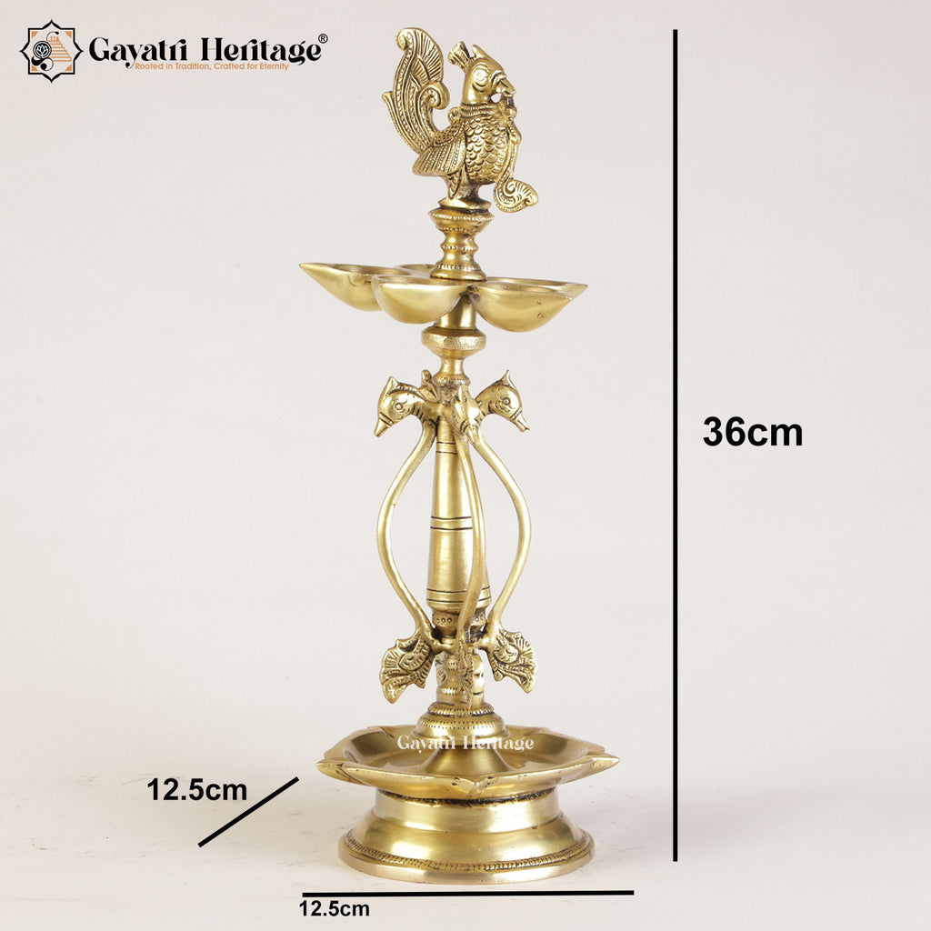 Deep Lamp Brass Sparrow Deepam / Sparrow Lamp – Traditional Spiritual Lighting ...