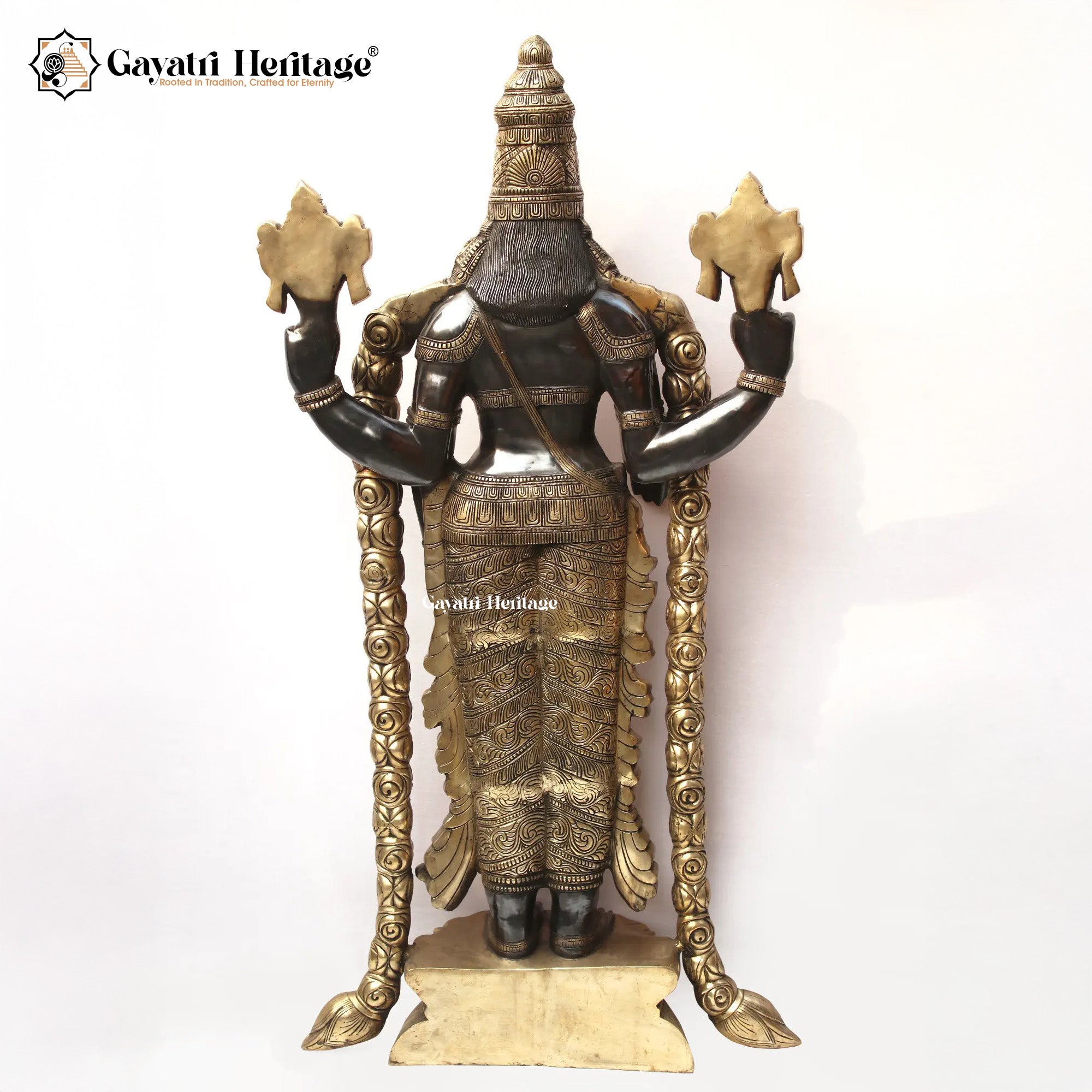 Brass Tirupati Balaji Statue – Divine Home Temple Décor | Gayatri Heritage