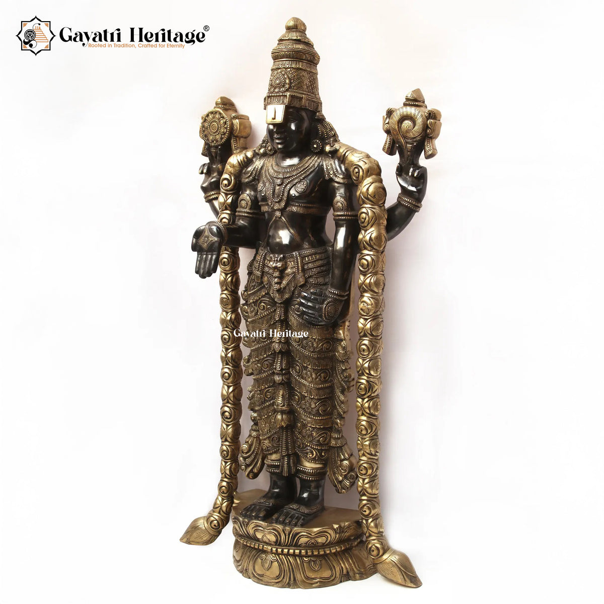 Brass Tirupati Balaji Statue – Divine Home Temple Décor | Gayatri Heritage