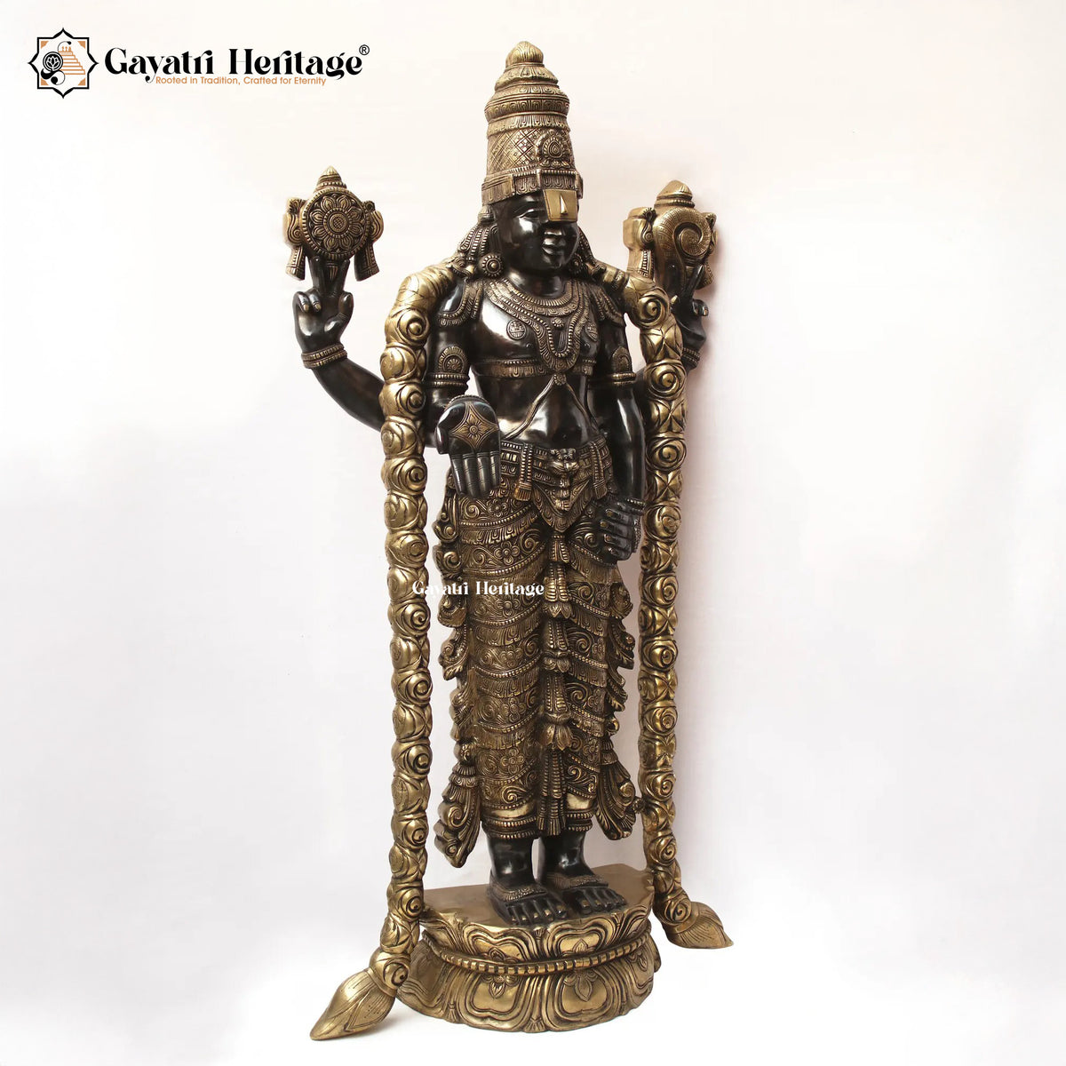 Brass Tirupati Balaji Statue – Divine Home Temple Décor | Gayatri Heritage