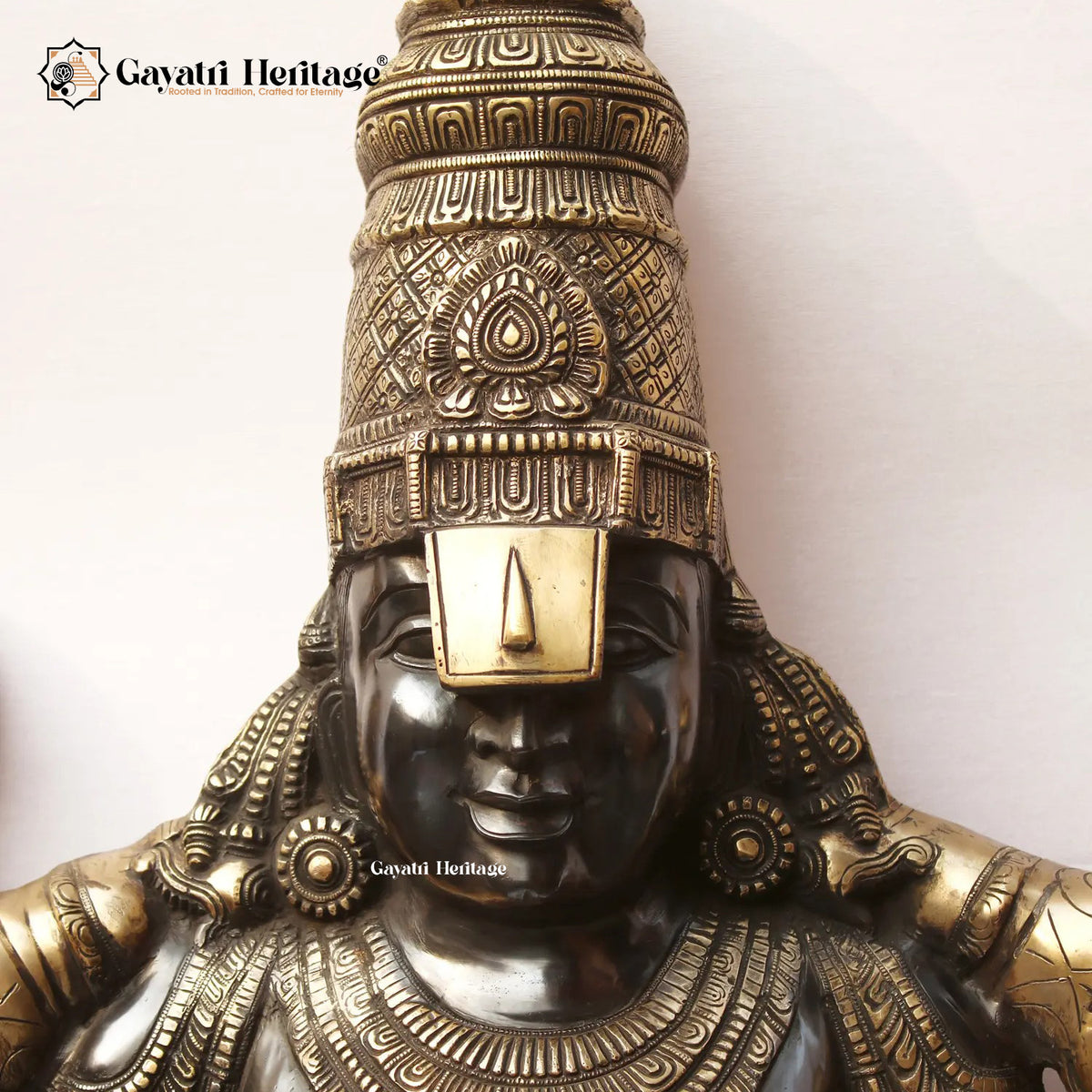 Brass Tirupati Balaji Statue – Divine Home Temple Décor | Gayatri Heritage